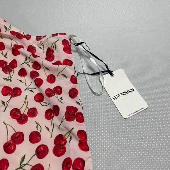 NWT Beth Richards Revolve Naomi Cherry One Piece One Shoulder Bathing Suit Small - Picture 2 of 11